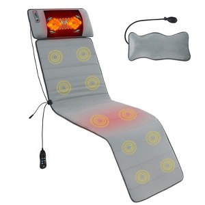 JIONJOY Heated Massage Seat Cushion with Vibration, Electric Full-Body Pad for Pain Relief & Relaxation, Gray - 1 of 4