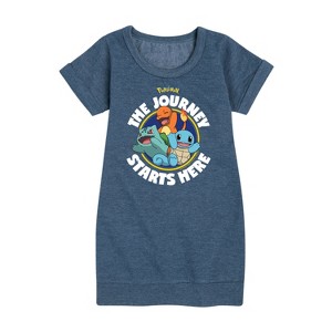 - Pokémon - The Journey Start Here Graphic Short Sleeve Fleece Dress - 1 of 4