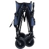3-in-1 Convertible Folding Wagon Cart with Bench Seat & Storage - 500lbs Heavy-Duty Utility Wagon - 2 of 4
