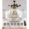 Ludomide 36" Retractable Ceiling Fan with Lights, Industrial Fandelier, Vintage Black Cage Fan for Living Room and Bedroom - 4 of 4