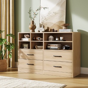Garvee Dresser for Bedroom with 4 Drawers, Modern Chest of Drawers Closet, Wooden Dresser Organizer for Bedroom, Living Room - 1 of 4