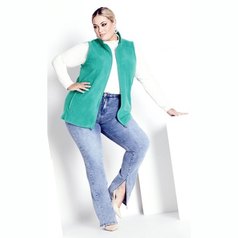 Fleece vest plus size sale