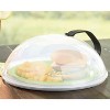 The Lakeside Collection Clear Microwave Lids with Handle and Steam Vent - Set of 2 - 2 of 4