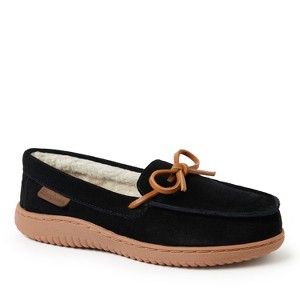 Dearfoams Women's Wilmington Genuine Suede House Shoe Moccasin Slipper - 1 of 4