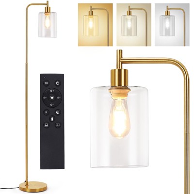 Garvee Industrial Floor Lamp, Dimmable LED Standing Lamp with Remote & Foot Switch, Modern Tall Corner Light for Living Room, Bedroom, Office