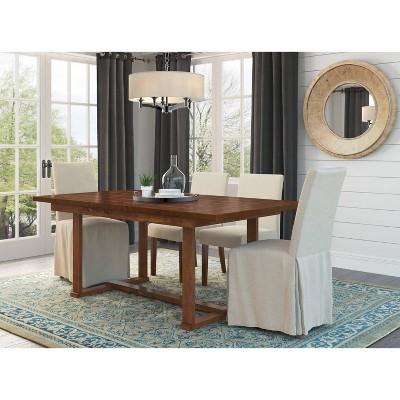 Set of 2 Hayes Slipcover Dining Chair Ivory - Finch: Polyester Upholstery, Wood Frame, Removable Cover, Modern Style