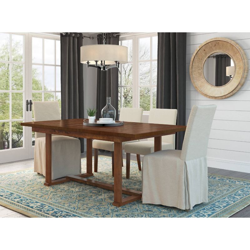 Wesley Extendable Dining Table Brown - ClickDecor, 2 of 13