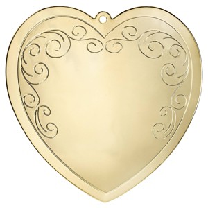 Gloria Duchin Swirl Gold Metal Heart Tree Ornament - 1 of 2