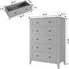 5 Drawer Dresser for Bedroom, Tall Dresser with Deep Drawers & Metal Knobs, Modern Wooden Chests of Drawers for Entryway, Hallway - 3 of 4