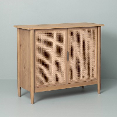 Wood & Cane Storage Cabinet Natural - Hearth & Hand™ with Magnolia