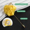 Unique Bargains Ribbon Alloy Outdoor Wedding Rose Flower Lapel Pin 48 Pcs - 2 of 4