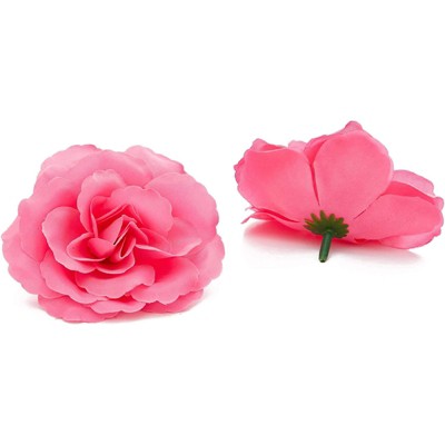 Pink Silk Rose Artificial Flower Heads for Tabletop Centerpieces