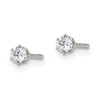 Chisel Stainless Steel Polished 3mm Round Cubic Zirconia Stud Earrings - 4 of 4