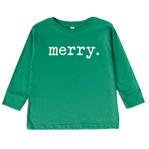 The Juniper Shop Merry Puff Print Toddler Long Sleeve Tee - 1 of 3