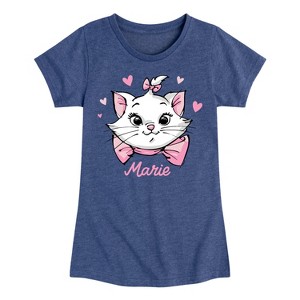 Girls' - Disney - The Aristocats Marie the Cat with Hearts Fitted Short Sleeve Graphic T-Shirt - 1 of 4