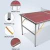 Racxily 6ft Portable Ping Pong Table - Foldable for Indoor & Outdoor Use w/Paddles, Net & 3 Balls - Compact Mid-Size Design - 3 of 4