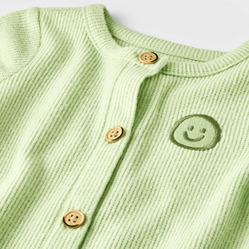 Baby Boys&#39; Solid Romper - Cat &#38; Jack&#8482; Green, 4 of 8