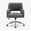 WestinTrends Genevieve Mid-Century Modern Swivel Office Chair With Wheels - 4 of 4
