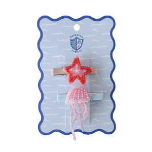 Daydream Society - Seaside Jellyfish & Starfish Clips - Set of 2 Hair Clips - 1 of 3