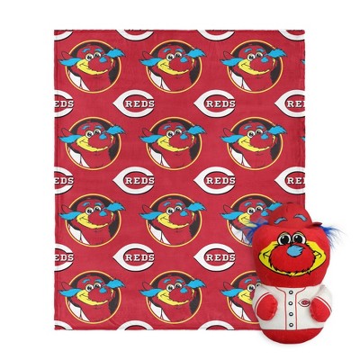 MLB Cincinnati Reds Mascot Silk Touch Throw Blanket and 11" Plush