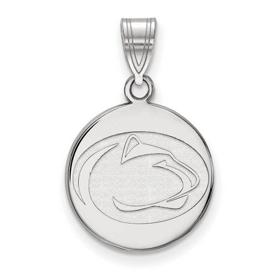 Black Bow Jewelry 10k White Gold Penn State Nittany Lions NCAA Medium Pendant