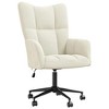 vidaXL Relaxing Chair Cream White Velvet - 2 of 4