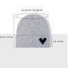 Anna-Kaci Women's Knit Beanie Hat with Embroidered Heart Detail and Folded Cuff - 4 of 4