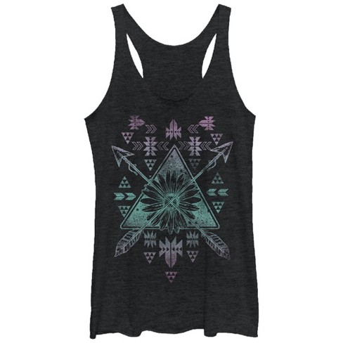 Women's Lost Gods Arrow Tribal Print Racerback Tank Top - image 1 of 3