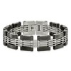 Black Bow Jewelry Men's 15mm Two Tone Stainless Steel Link Bracelet, 8 Inch - 3 of 4