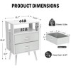 NicBex Bedside Table Set of 2,Modern Nightstand with Charging Station,Side Table with LED Lights&USB Outlets,Night Stand with Drawers for Bedroom - 3 of 4
