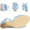 BLISSFUL STEP Women's Lace up Open toe Block Heel Sandal - 3 of 4