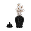 Ceramic Decorative Jar with Lid - Traditional Cutout Design for Home & Office - Elegant Accent for Living Room, Bedroom & Kitchen - 3 of 4