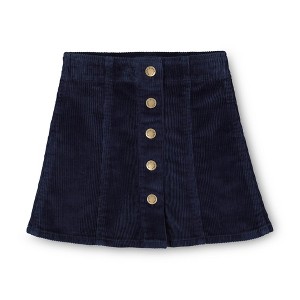 Hope & Henry Girls' A-Line Snap Front Skirt, Infant - 1 of 4