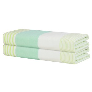 Unique Bargains Soft Light Weight Absorbent Quick Dry Cotton Bath Towels for Daily Use 2 Packs - 1 of 4