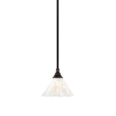 Toltec Lighting Any 1 - Light Pendant in  Black Copper with 7" Italian Ice Shade