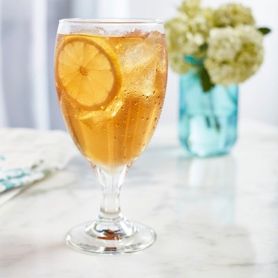 Classic Clear Glass Goblets Set of 12, Dishwasher Safe