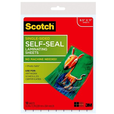 Scotch 10ct Self-Seal Laminating Sheets Letter Size
