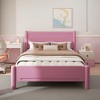 Queen Size Wood Platform Bed with Headboard and Wooden Slat Support for Bedroom or Apartment - 4 of 4
