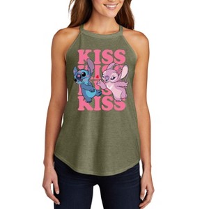 Women's - Lilo and Stitch - Kiss Graphic High Neck Tank - 1 of 3
