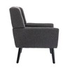 CAVINAS Modern Accent Chair, Upholstered Arm Chair, Living Room Chair Bedroom Chair Home Chair with Black Legs, Single Chair Sofa Chair - 2 of 4