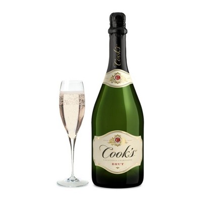 Cook's California Champagne Brut White Sparkling Wine - 750ml Bottle ...