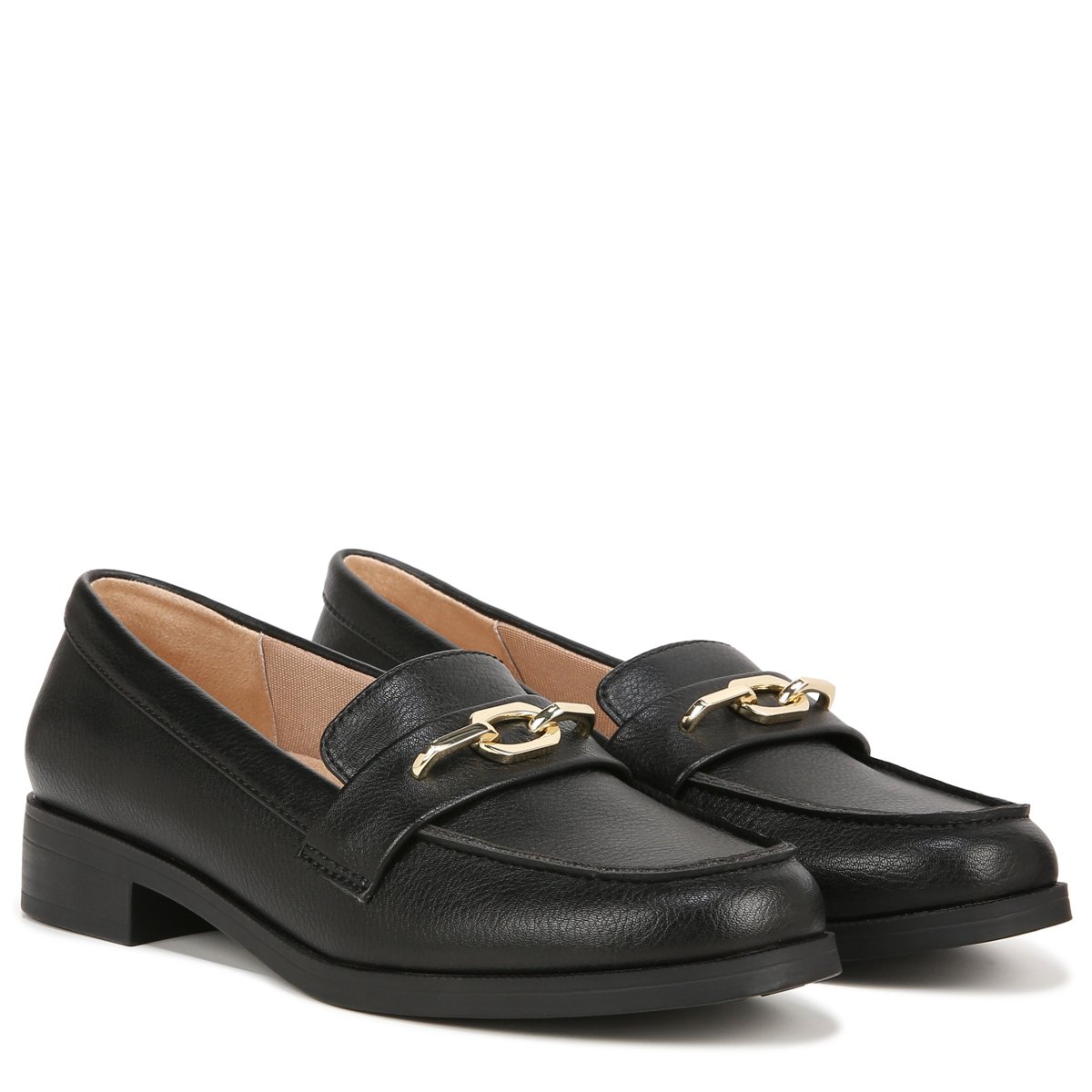 Женские туфли LifeStride Womens Sonoma Slip On Loafers Black Patent 11 W — фото 2