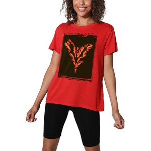Harry Potter Goblet Of Fire Dragon In Flames Women's Loose T-Shirt - 1 of 4