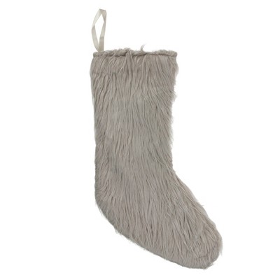 Northlight 17.5" Taupe Brown Traditional Solid Christmas Stocking