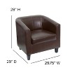 Flash Furniture LeatherSoft Lounge Chair with Sloping Arms - 4 of 4