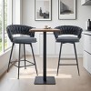 Set of 2 Swivel Counter Height Stools with Breathable Cushions, Seats with Back, Metal Legs, Modern Chairs for Kitchen or Bar-Maison Boucle - 3 of 4