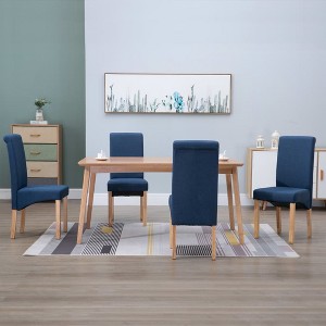 vidaXL Dining Chairs 4 pcs Blue Fabric - 1 of 4