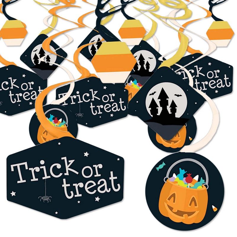Big Dot of Happiness Trick or Treat - Halloween Party Hanging Decor - Party Decoration Swirls - Set of 40, 1 of 8