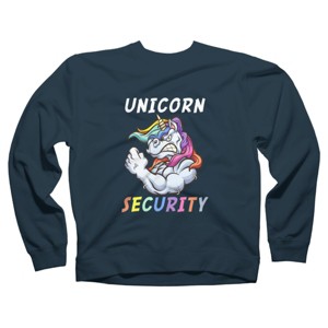 Adult Design By Humans Halloween Dad Mom Daughter Adult Costume - Unicorn Security By MINHMINH Sweatshirt - 1 of 3