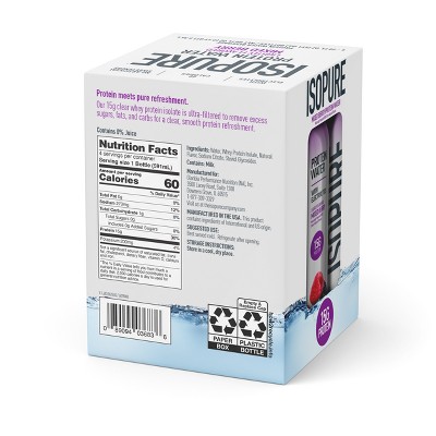 Isopure Ready to Drink Mixed Berry 15g Clear Protein Water with Electrolytes - 4pk/20 fl oz